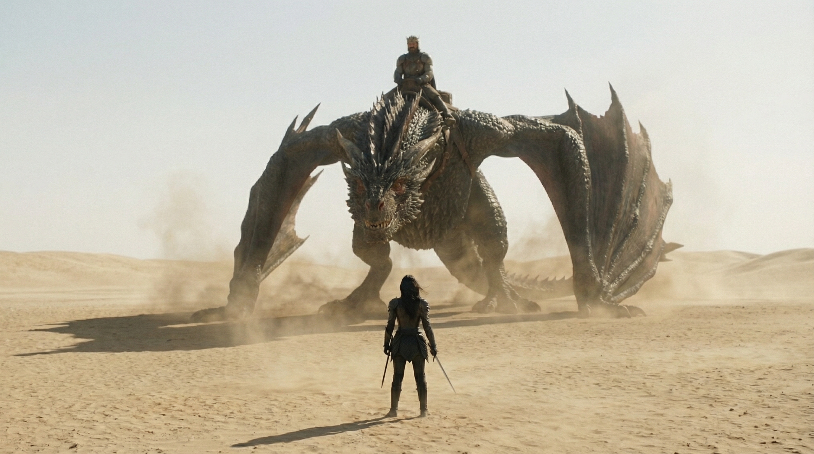 Elvira standing before Malakor and Baelgor