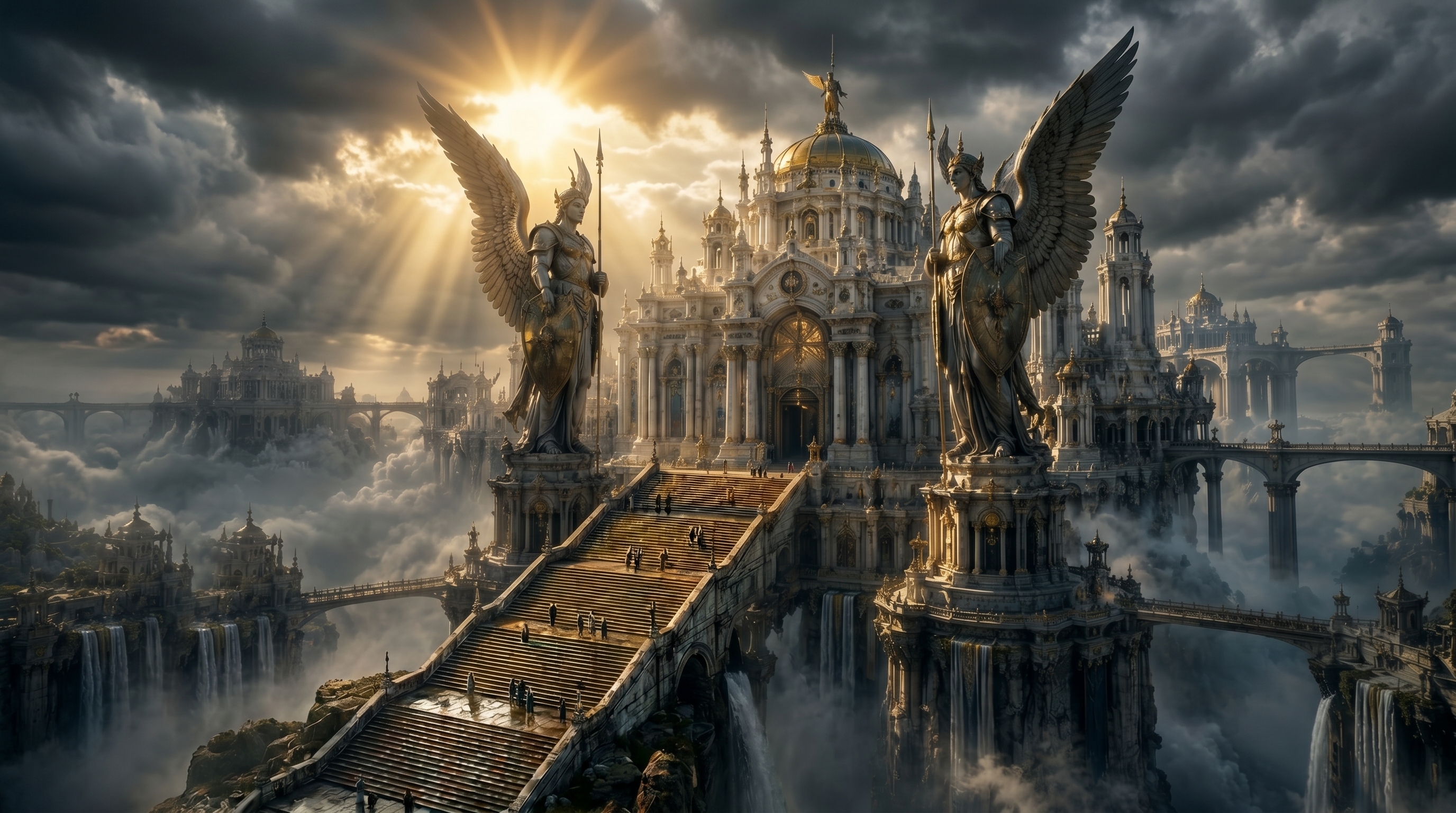 The floating temple of the Phoenix Valkyries