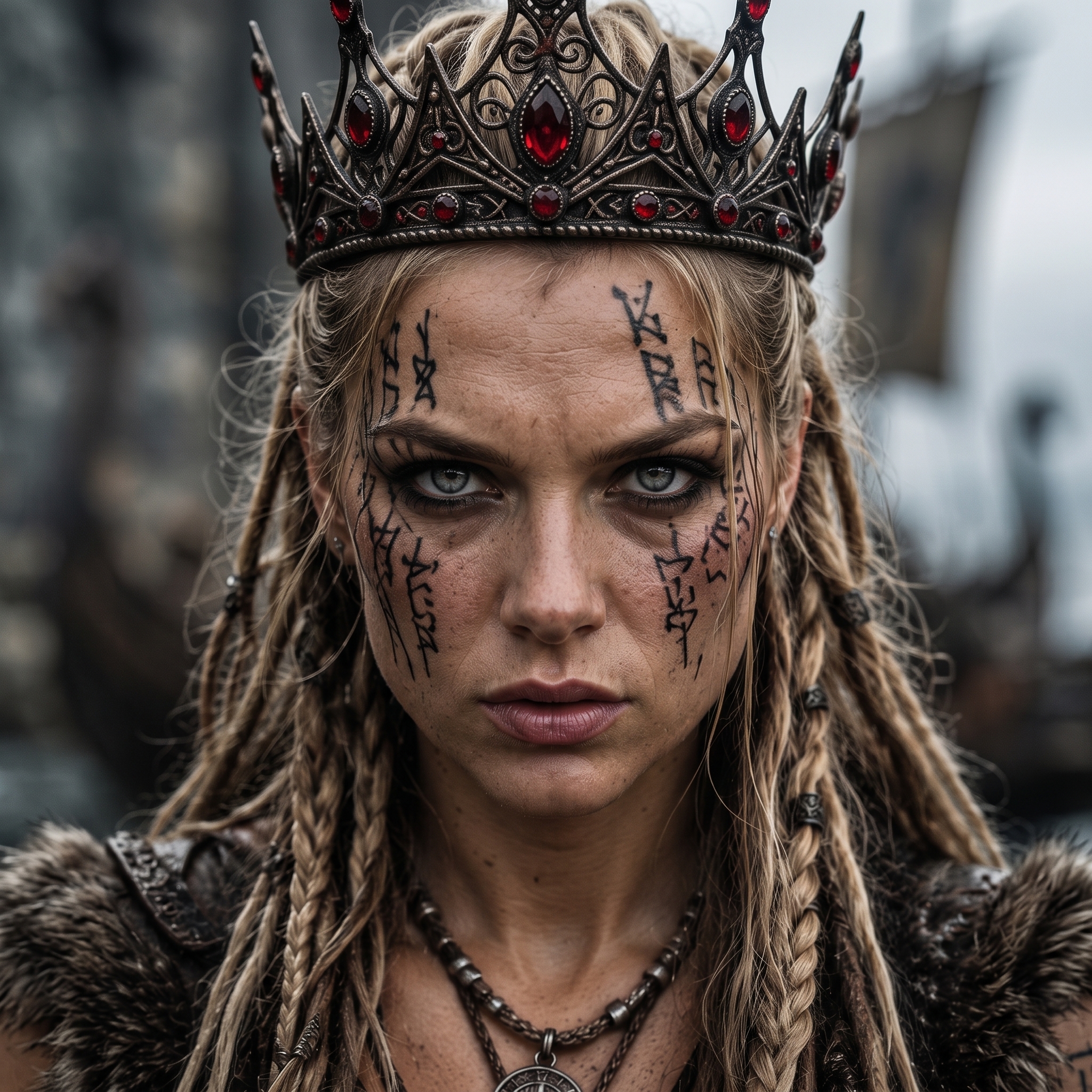 Eira, crowned and marked by the fire
